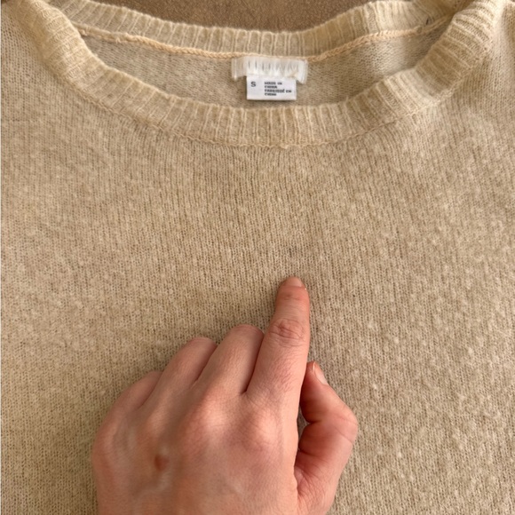 Cooperative Cream Cropped Crewneck Sweater - Picture 5 of 9